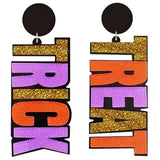 Halloween Punk Acrylic Dangle Earrings Funky Women's Jewelry