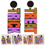 Halloween Punk Acrylic Dangle Earrings Funky Women's Jewelry
