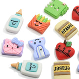 Resin School Supplies Flatback Tiny Eraser Cabcohon