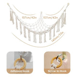 Stuffed Animal Net With LED Light, Hanging Corner Net for Storage