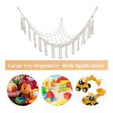 Stuffed Animal Net With LED Light, Hanging Corner Net for Storage