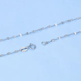 925 Sterling Silver 16 Inch Necklace Chain Female Jewelry