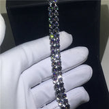 Rainbow CZ Rose Filled Bracelet for Women