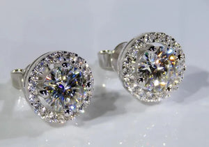 Lab Diamond Stud Earring 925 Sterling Silver Jewelry