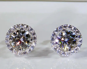 Lab Diamond Stud Earring 925 Sterling Silver Jewelry