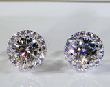 Lab Diamond Stud Earring 925 Sterling Silver Jewelry