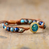 Stunning Opal Rhinestone Wrap Bracelet Vegan Jewelry
