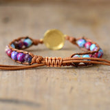 Stunning Opal Rhinestone Wrap Bracelet Vegan Jewelry