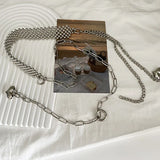 Silver Women Waist Chain Spice Girls Decorative Necklace