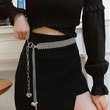 Silver Women Waist Chain Spice Girls Decorative Necklace
