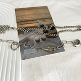 Silver Women Waist Chain Spice Girls Decorative Necklace