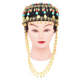 Turquoise Red Crystal Tassel Headband