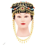 Turquoise Red Crystal Tassel Headband