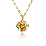 Multicolor Moissanite Diamond Pendant Necklace 925 Sterling Silver
