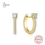 925 Silver U-shaped Four-claw Earrings Anniversary Gift