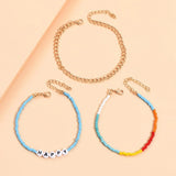 Boho Style Beaded Alphabet Anklet for Women