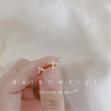 Zircon Mini Aircraft Airplane Stud Earrings