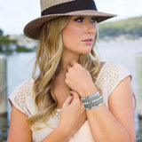 Boho Mix Beads Wrap Bracelet for Women Howlite Metal Pearl Beadwork Bracelets