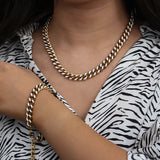 Colorful Cuban Chain Necklace Hiphop Jewelry Women