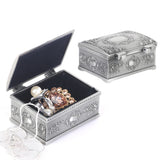 Vintage Treasure Chests Shape Tin Jewelry Ring Box Gift Case