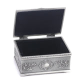 Vintage Treasure Chests Shape Tin Jewelry Ring Box Gift Case