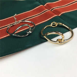 Rhodium Plating T O Bar Bracelet For Women