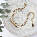 Stylish GoodLuck Double Chain Bracelet Stainless Steel Plated 18k