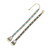 Green Natural Stone Watch Band Howlite Beads 3 Wraps Smart Watch Strap