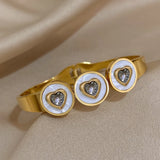 Love Steel Bracelet Bangle Shell Heart Cuff Wedding Jewelry Gift