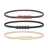 Metallic Multicolour Geometric Pattern Belt for Women