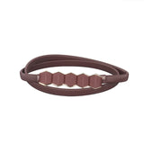 Metallic Multicolour Geometric Pattern Belt for Women