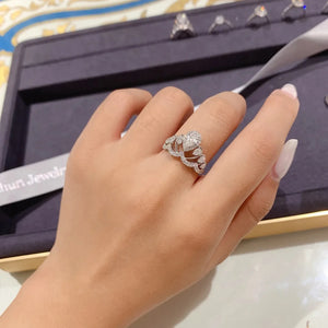 Zircon Droplet Engagement Ring for Women Bride Wedding