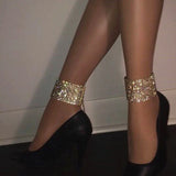Stylish Sexy Ankle Bracelet with Rhinestones Multi-layered Chain