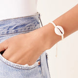 Stylish Shell Wax Rope Bracelet Weaved Bracelet Homme Classic Beach Jewelry