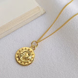 Sun Planet Pendant Necklace Silver 925 Jewelry