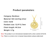 Sun Planet Pendant Necklace Silver 925 Jewelry