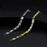 Stylish Square Cut Yellow CZ Women Tennis Bracelet