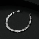 Stylish Square Cut Yellow CZ Women Tennis Bracelet