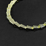 Stylish Square Cut Yellow CZ Women Tennis Bracelet