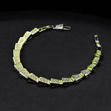 Stylish Square Cut Yellow CZ Women Tennis Bracelet