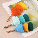 Boho Pompom Tassel Bag Charm Key Chain