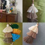 Boho Pompom Tassel Bag Charm Key Chain