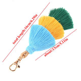 Boho Pompom Tassel Bag Charm Key Chain