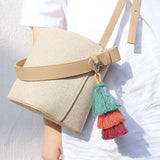 Boho Pompom Tassel Bag Charm Key Chain
