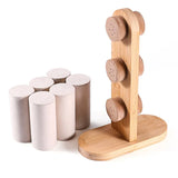 Wood Bracelet Display Stand Three-Layer Jewelry Rack