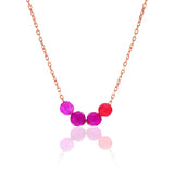 Rose Plated Agate Necklace