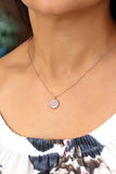 Zircon Stones Rose Plated 925 Silver Necklace for Women