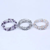 Baroque Pearl Crystal Bead Bracelet Bangle