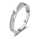 Zircon Couple Opening Ring Set