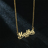 Heart with Name Necklace Stainless Steel Engraving Nameplate
